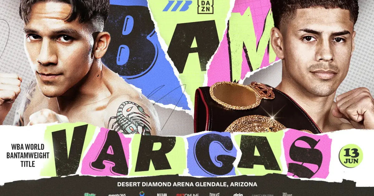 Antonio Vargas vs Bam Rodriguez fight poster for June 13