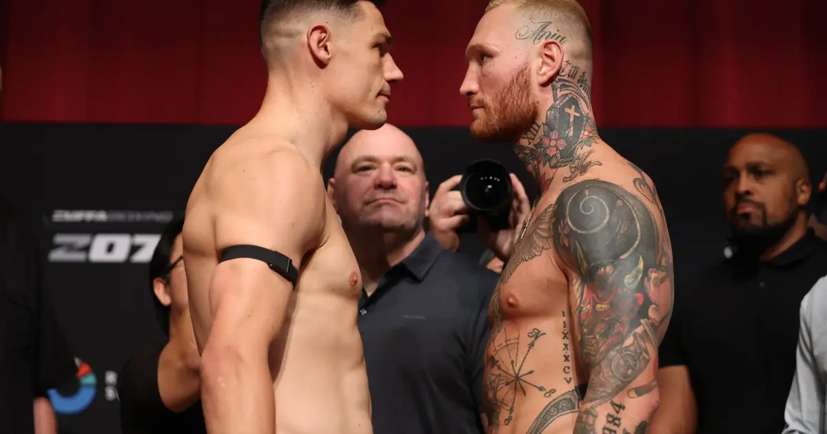 Chris Billam-Smith and Ryan Rozicki face off