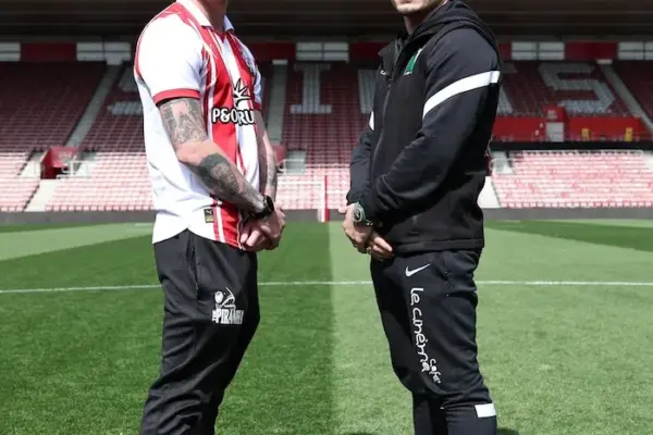 Ryan Garner vs Michael Magnesi promo shot at St Mary's