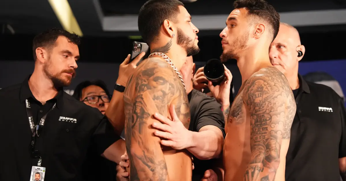 Edgar Berlanga and Steven Butler face off