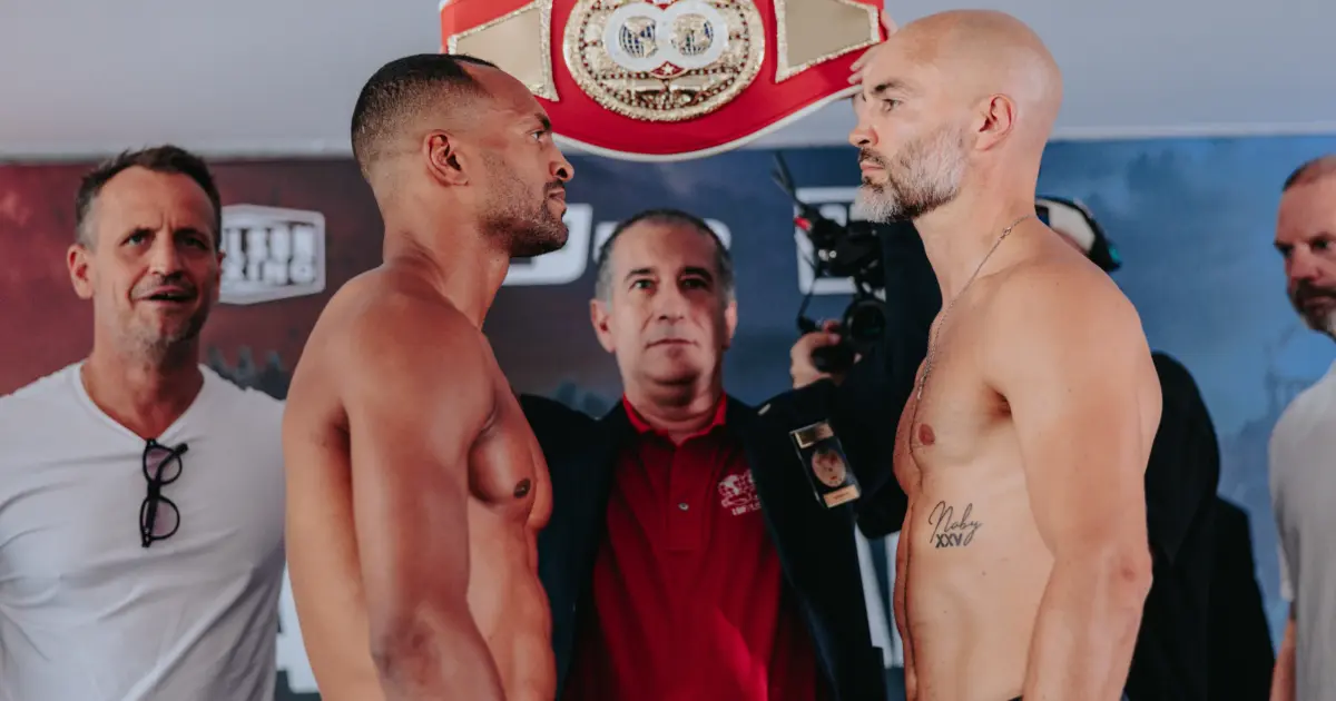 Harlem Eubank vs David Papot face off at weigh in