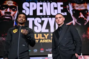 Tim Tszyu and Errol Spence Jr. face the cameras