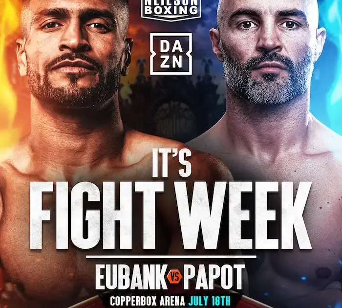 Harlem Eubank vs David Papot fight poster for July 18