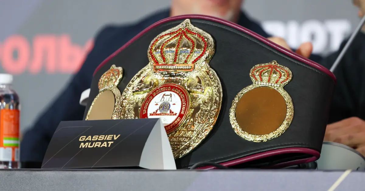 Image of the WBA heavyweight world title held by Murat Gassiev