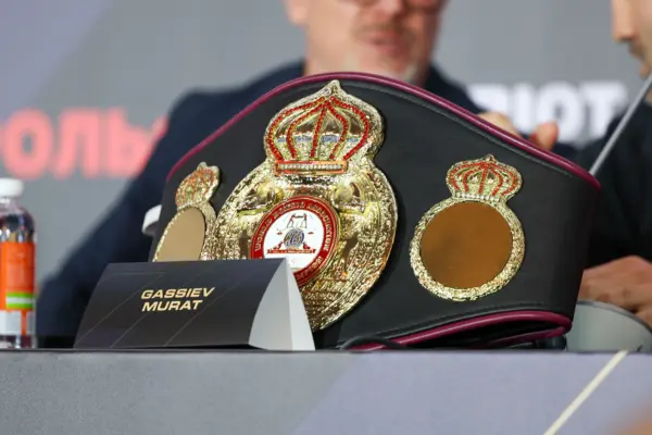 Image of the WBA heavyweight world title held by Murat Gassiev