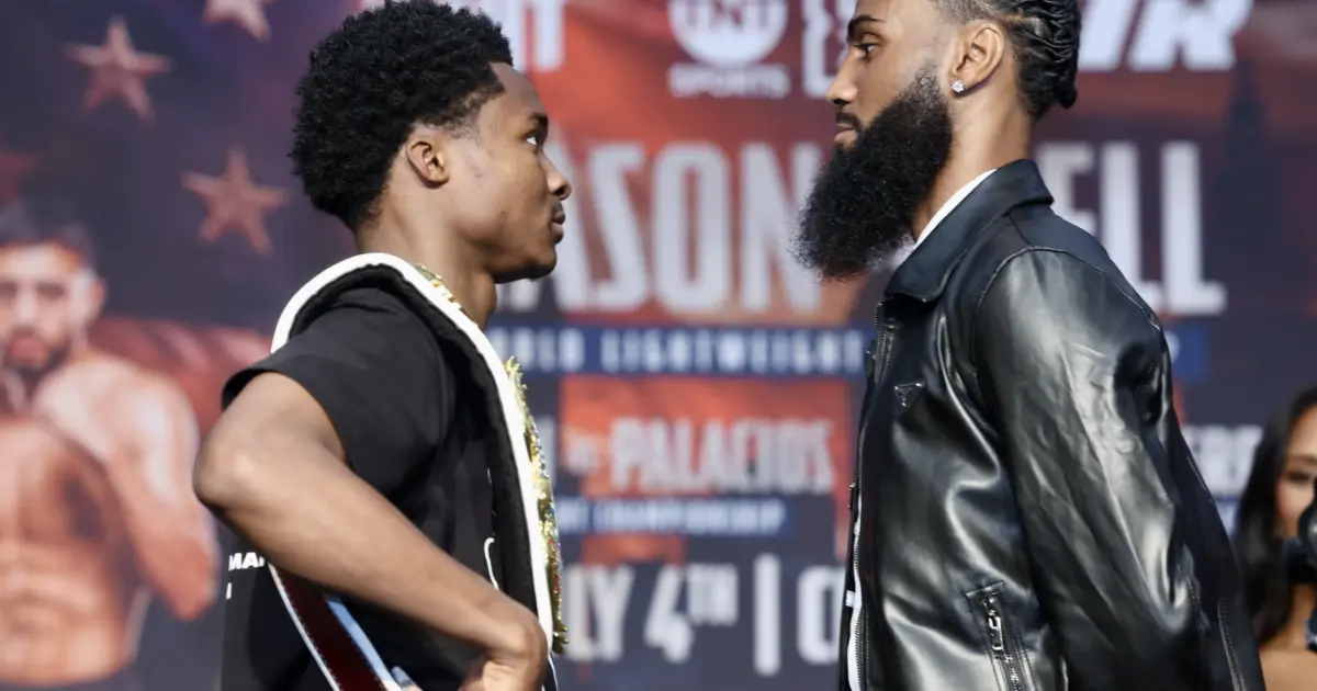 Abdullah Mason and Albert Bell face off at their press conference