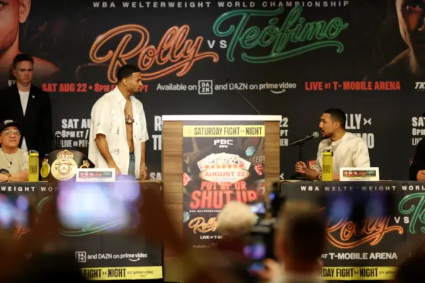 Rolly Romero and Teófimo López at their press conference