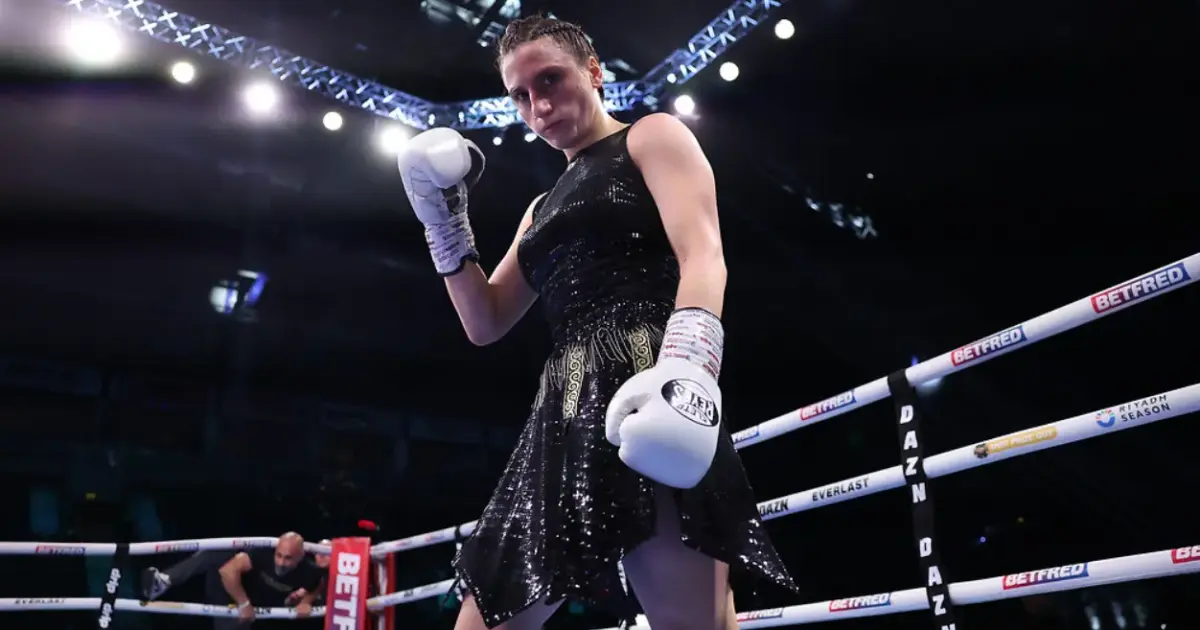 Elif Nur Turhan, an MVP signee, poses in the ring