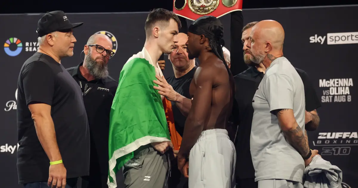 Aaron McKenna vs Etinosa Oliha face off