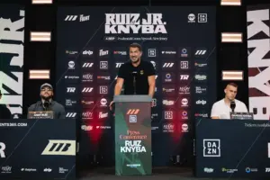 Andy Ruiz Jr. and Damian Knyba at their press conference
