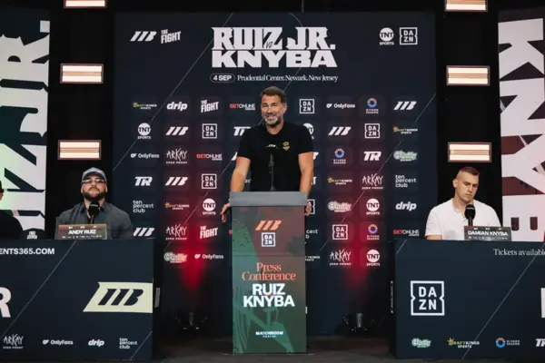 Andy Ruiz Jr. and Damian Knyba at their press conference