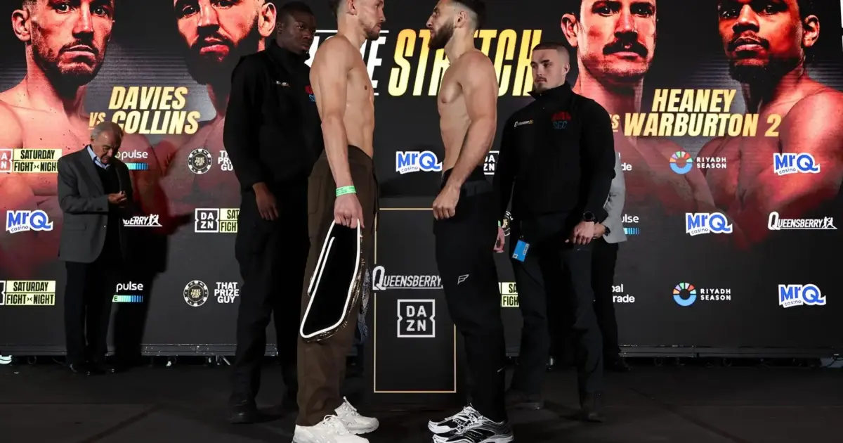 Liam Davies and Nathaniel Collins face off