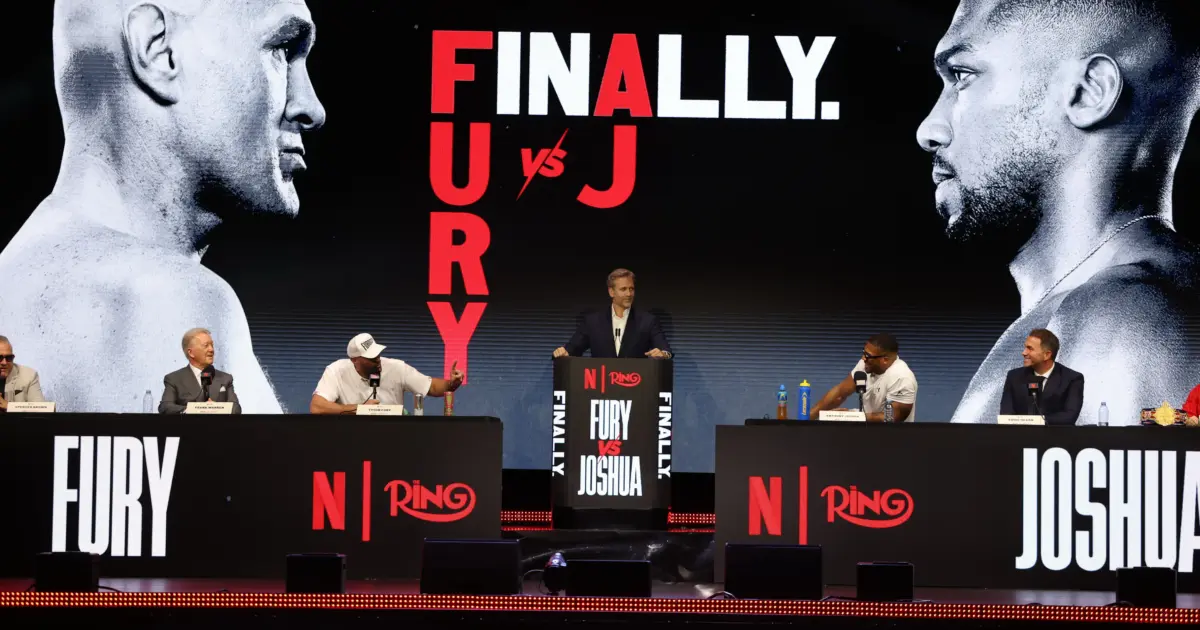 Tyson Fury vs Anthony Joshua presser: Both on stage with Max Kellerman