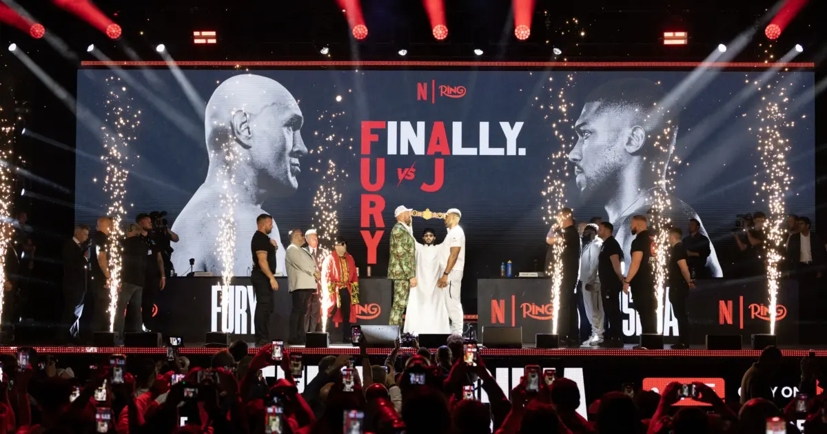 Tyson Fury vs Anthony Joshua launch press conference face-off
