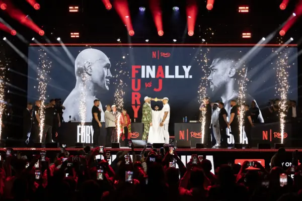 Tyson Fury vs Anthony Joshua launch press conference face-off