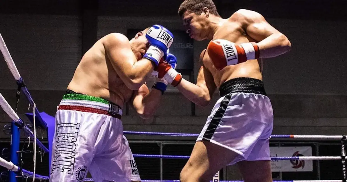 Michael Pirotton lands right uppercut through the guard of opponent