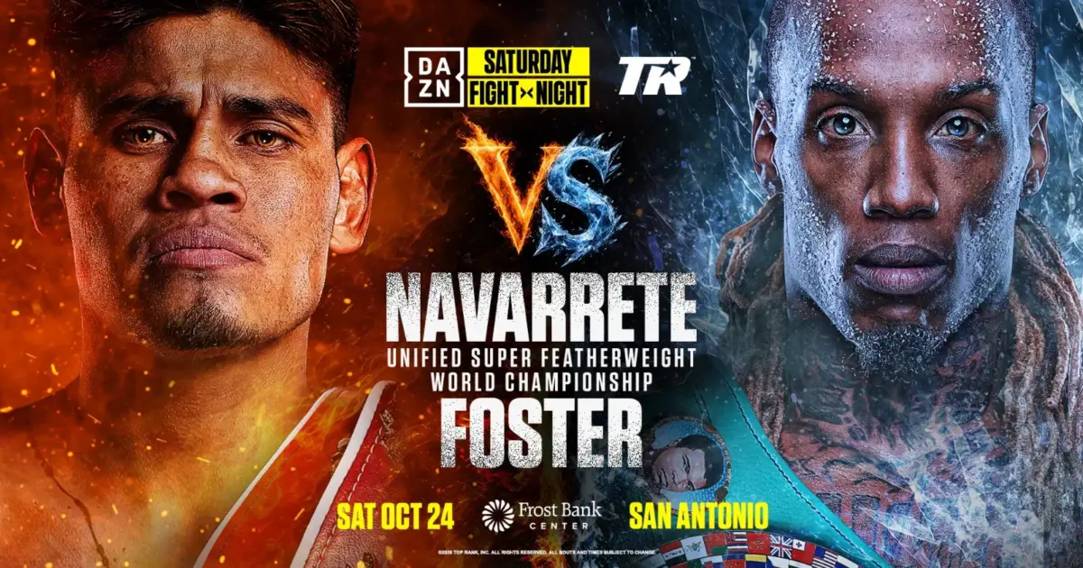 Emanuel Navarrete vs O’Shaquie Foster October 24 fight poster