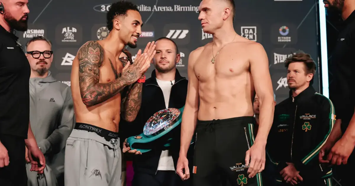 Ben Whittaker and Conor Wallace face off