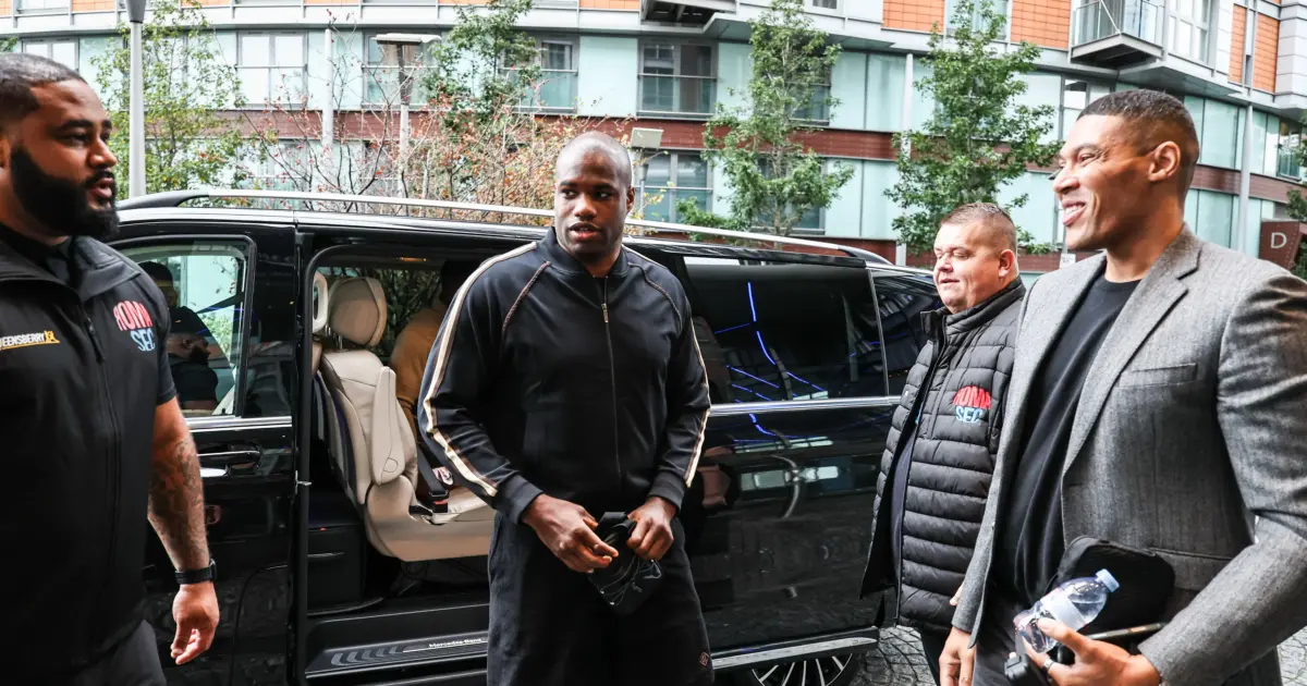 Daniel Dubois arrives for media day for Fabio Wardley rematch