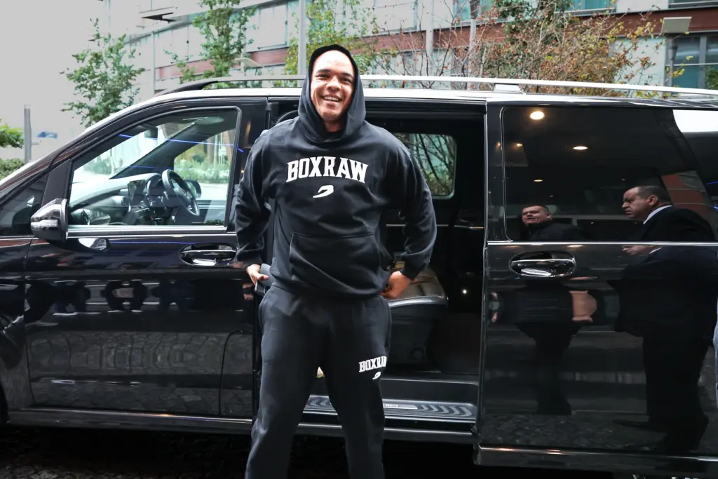 Fabio Wardley arrives at media day for Daniel Dubois rematch