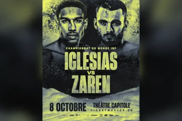 Osleys Iglesias vs Oliver Zaren October 8 fight poster
