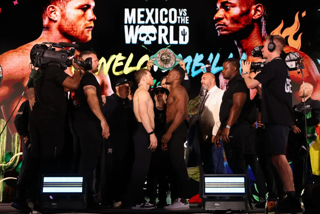 Christian Mbilli and Canelo face off