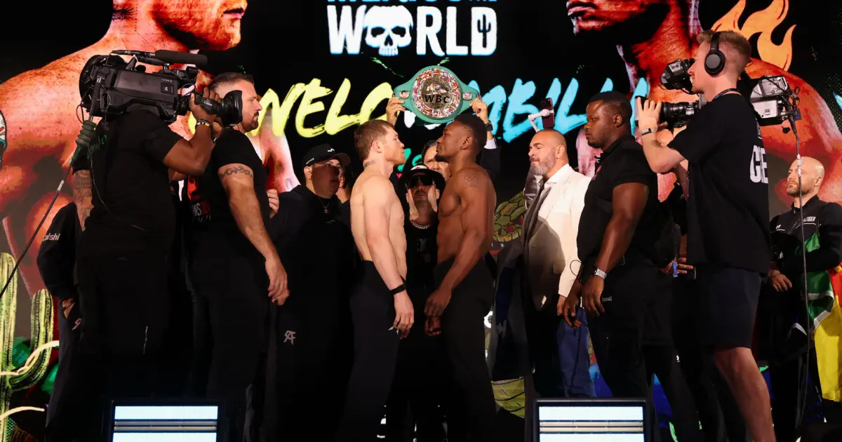 Christian Mbilli and Canelo face off