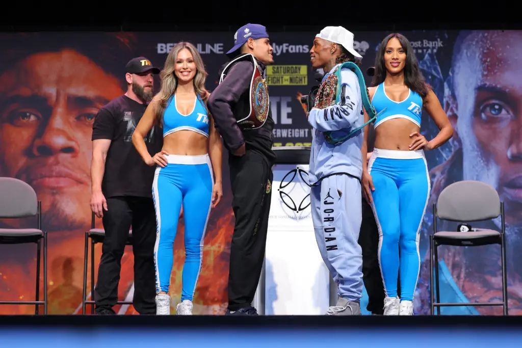 Emanuel Navarrete and O’Shaquie Foster face off at final presser