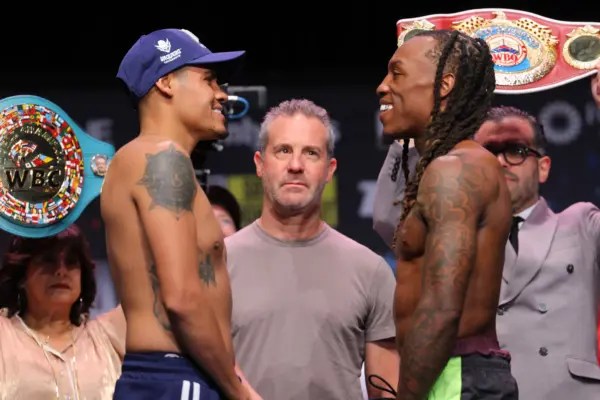 Emanuel Navarrete and O'Shaquie Foster face off