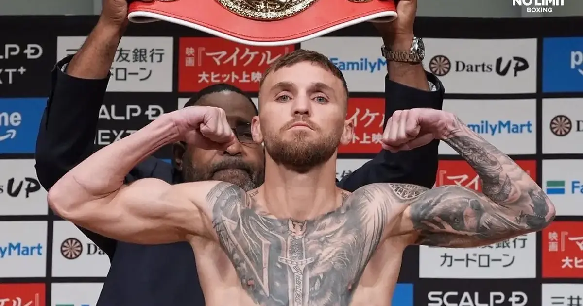 Sam Goodman at weigh in before Ryosuke Nishida fight on September 27